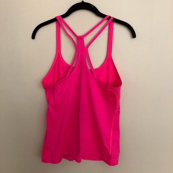 Lorna Jane Neon Pink Logo Tank - Picture 2 of 2